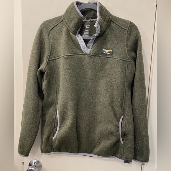 L.L. Bean Jackets & Blazers - L.L.Bean Sweater Fleece, Kelp Green, medium